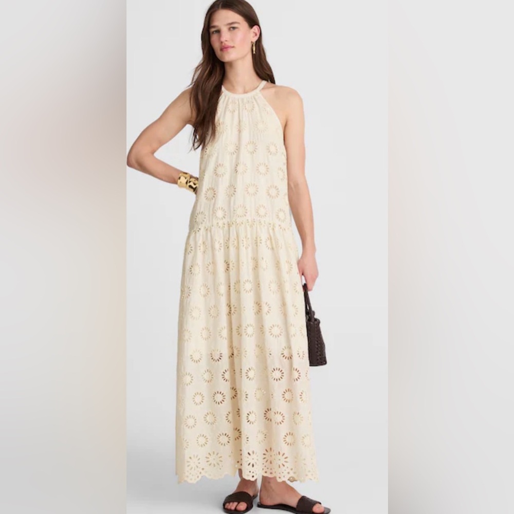 Madewell Embroidered Drop-Waist Maxi Dress NWT size M